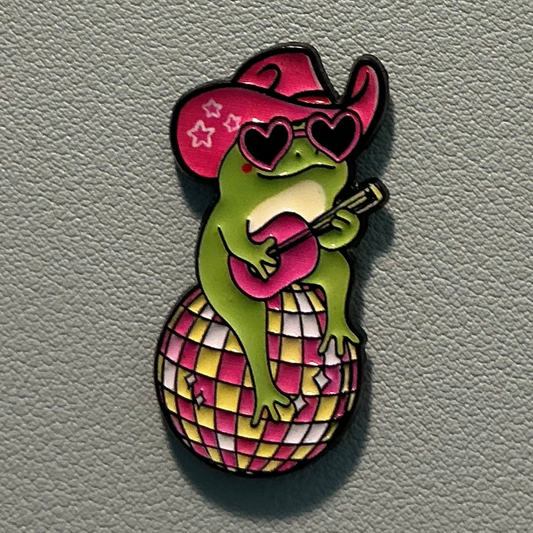 Disco Cowboy Frog Needle Minder