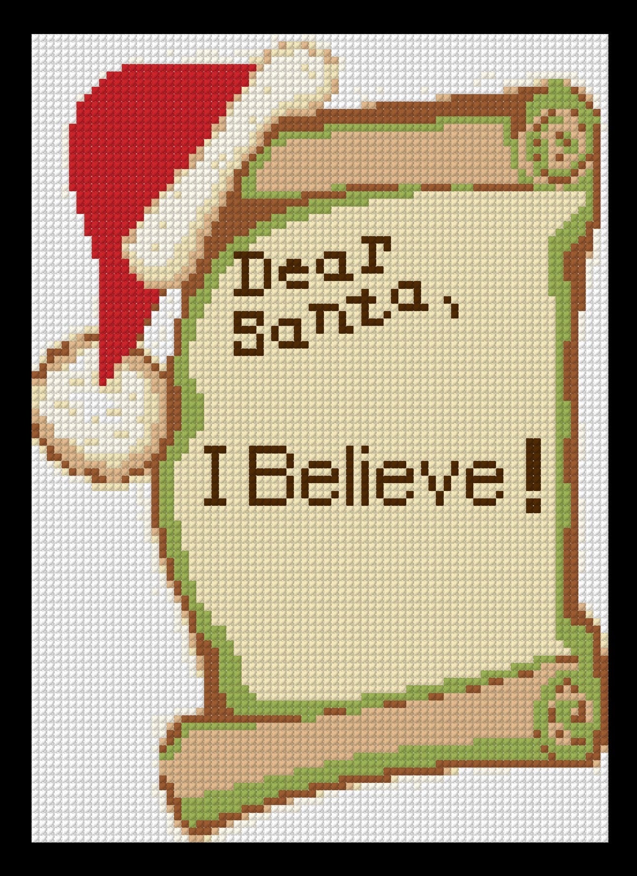Dear Santa Christmas Needlepoint Canvas